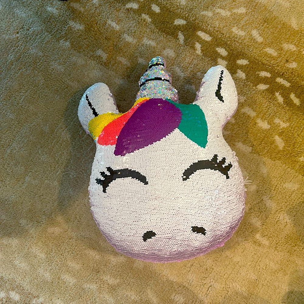 -NOT SOLD ANYMORE- limited edition sequins reversible unicorn stuffed animal